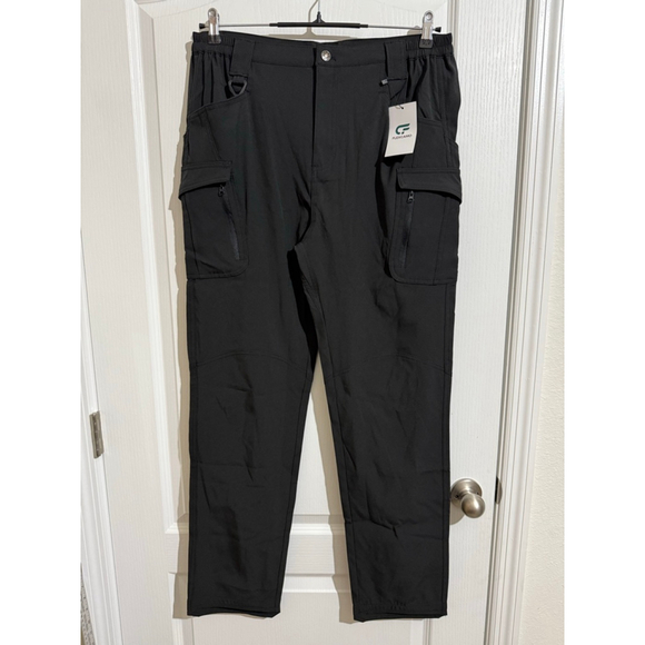 Men's FLEXCAMO Black Tactical Cargo Pants Waist 32 - Picture 1 of 6